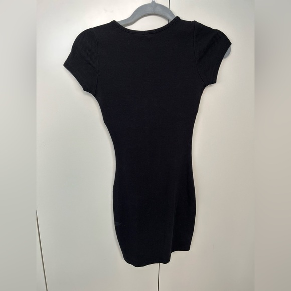 Garage Black Ribbed Bodycon Dress - Picture 2 of 3